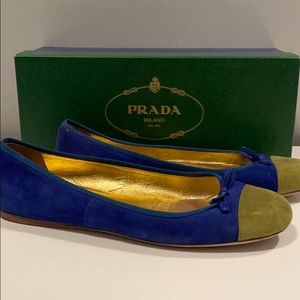 Prada Blue/Green Ballerinas